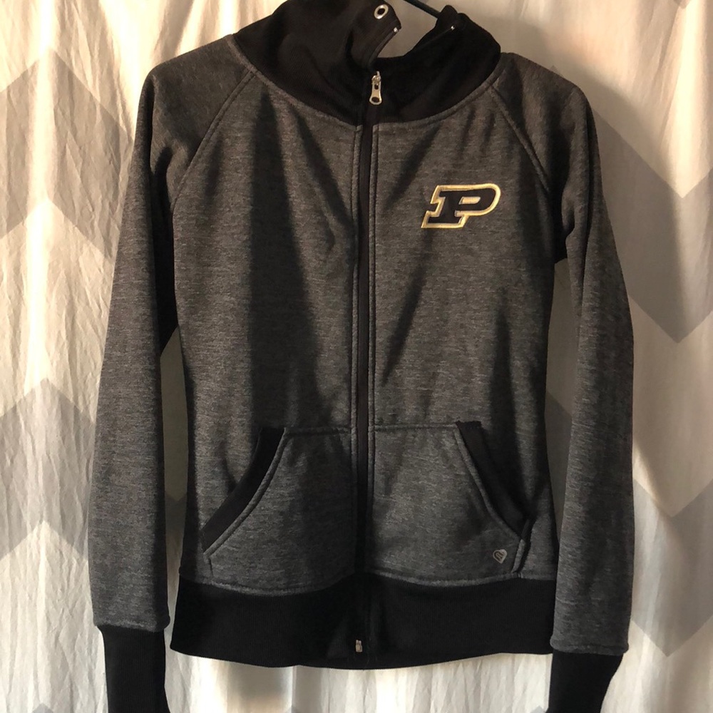 Purdue grey zip up jacket